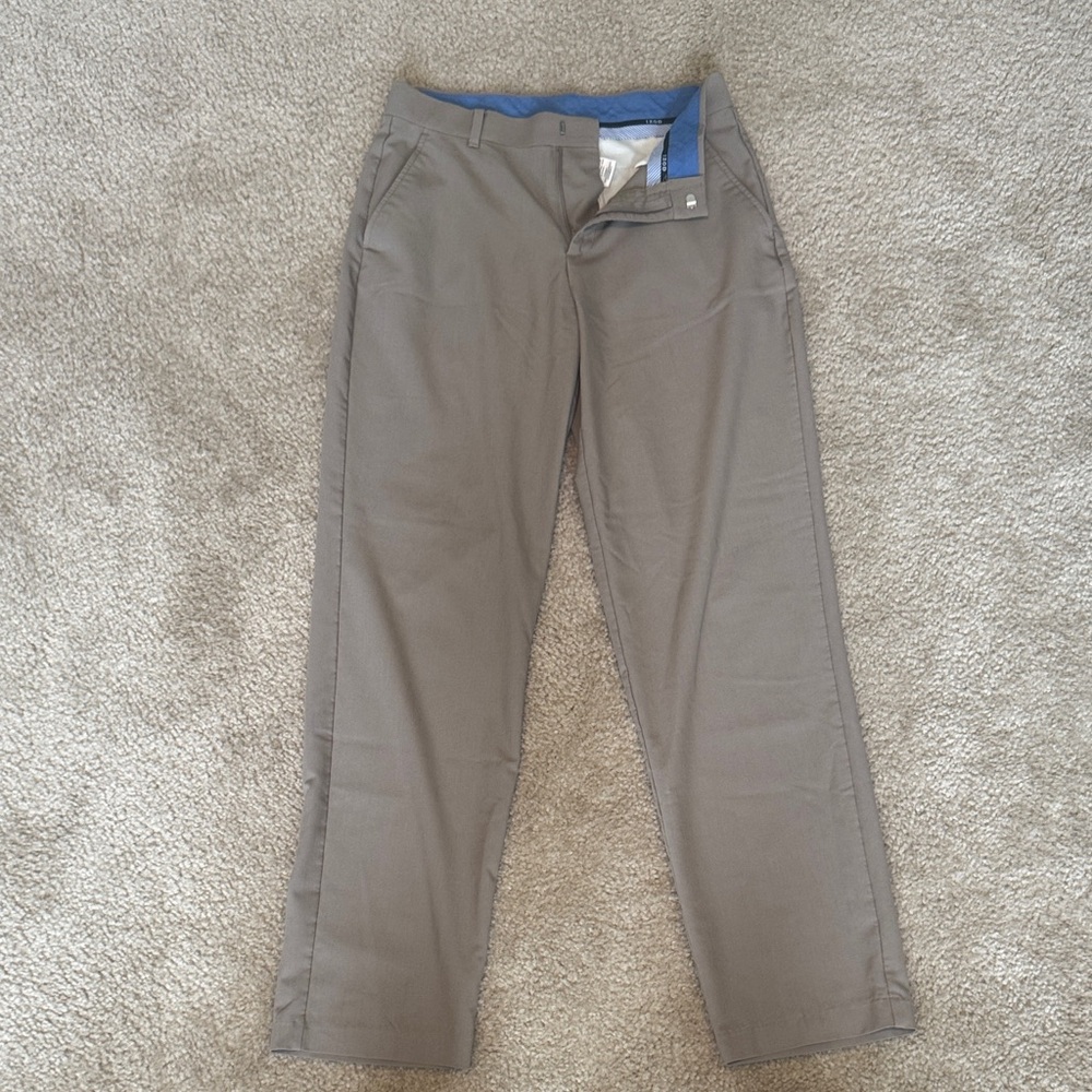Izod Men's Khaki Chinos with Blue Accent